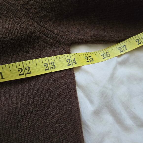 Ermenegildo Zegna Wool Sweater Size XL/54 Full 2-Way Zip Brown Mock Collar Italy - Picture 11 of 14